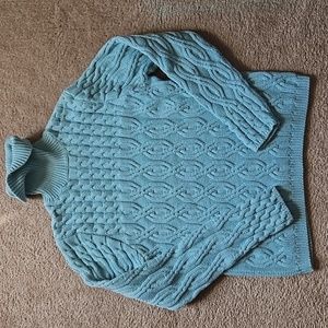 Wainscott cable knit cold weather sweater